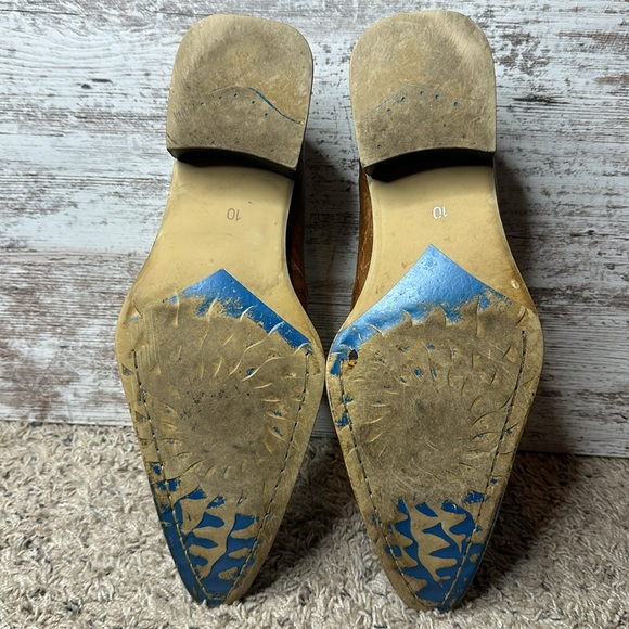 Fiesso by Aerelio Garcia Pointed Toe Metal Tip Leather Shoes Sz 10 - Picture 11 of 11